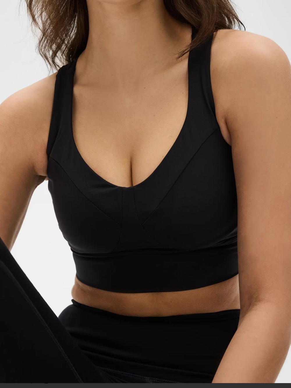 ELASTIQUE Le Divine Lymphatic Bra Black Racerback Sports Bralette - Size Small